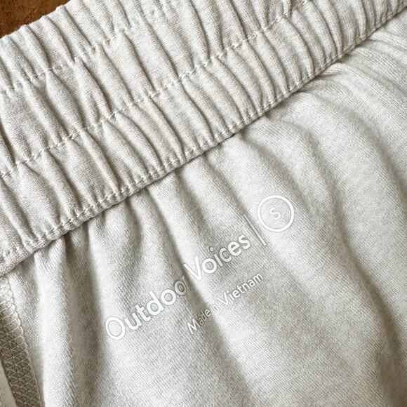 OUTDOOR VOICES CloudKnit Pants Beige Elastic Waist Sweatpants Workout - Picture 9 of 13